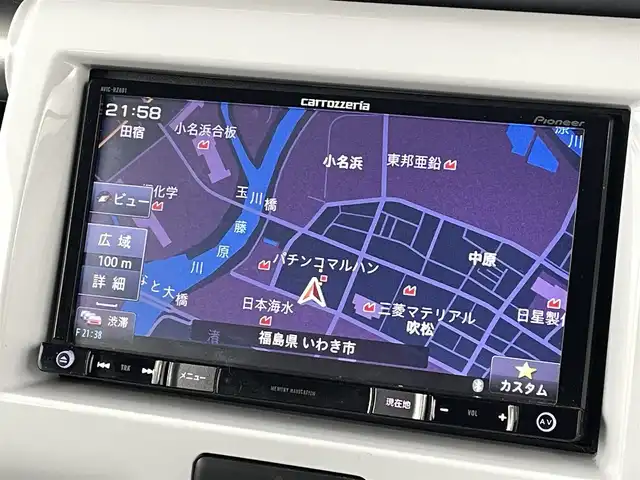 スズキ ハスラー G ターボ 福島県 2018(平30)年 4万km シフォンアイボリーM 社外SDナビゲーション/型式：AVIC-R2801/【AM/FM/CD/DVD/AUX/Bluetooth/ワンセグTV】/・バックカメラ/・ETC/衝突軽減ブレーキ/ターボ/運転席＋助手席シートヒーター/アイドリングストップ/ABS/横滑り防止装置/盗難防止装置/純正フロアマット/純正15インチアルミホイール/プッシュスタート/・スマートキー/・スペアキー