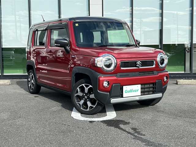 スズキ ハスラー HYBRID X 岐阜県 2020(令2)年 5.2万km フェニックスレッドパール/ガンメタリック2トーンルーフ 純正SD７インチナビ　/ワンセグ　/デュアルカメラブレーキサポート　/バックカメラ　/コーナーセンサー後方　/ＬＥＤヘッドライト　/スマートキー　/シートヒーター前席　/ドラレコ前方　/純正アルミホイール/ＥＴＣ　/プッシュスタート/保証書/取扱説明書/記録簿/ワンオーナー/パワーステアリング/パワーウィンドウ/アイドリングストップ/エアコンAAC/Blue tooth接続/CDチェンジャー/フルフラットシート/社外フロアマット/ABS/横滑り防止装置/盗難防止装置/オートライト/エアバッグW/衝突被害軽減システム