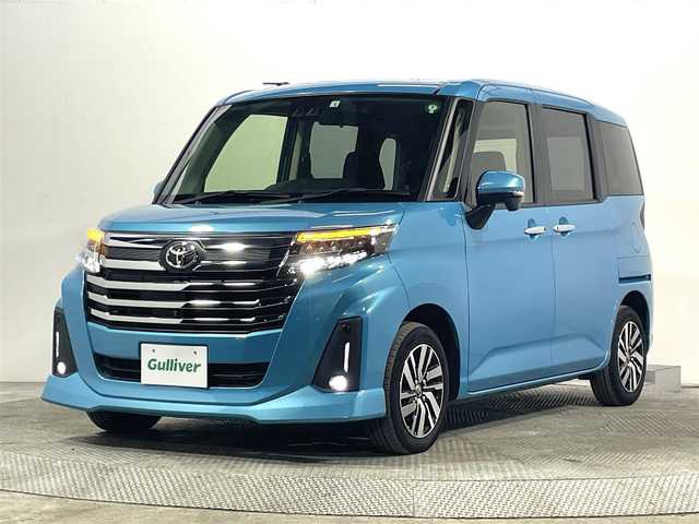 トヨタ ルーミー カスタムG 大阪府 2022(令4)年 1.7万km ターコイズブルーマイカメタリック 純正ディスプレイオーディオTV 360カメラ 両側パワースライドドア シートヒーター 衝突軽減 レーダークルコン クリアランスソナー レーンアシスト スマートキー プッシュスタート