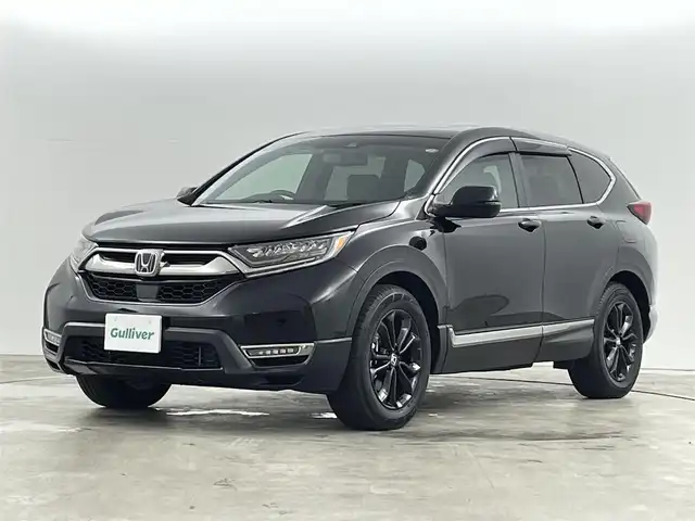 ホンダ ＣＲ－Ｖ ハイブリッド e:HEV EX ブラックED 福島県 2022(令4)年 1.3万km クリスタルブラックパール ホンダセンシング/・衝突被害軽減システム/・車線維持支援システム/・誤発進抑制機能/・歩行者事故低減ステアリング/・先行者発進お知らせ機能/サンルーフ/純正7インチナビ/・型式：VRU-225CVi/・フルセグ/TV/BT/SD/USB/CD/DVD/FM/AM/バックカメラ/パワーバックドア/ACC/LEDオートライト/・フォグランプ/革シート/・全席ヒートシーター/・前席メモリー機能つきパワーシート/・純正18インチアルミホイール/革ステアリング/・ステアリングリモコン/・パドルシフト/・ステアヒータ/前後ドラレコ/ウィンカーミラー/オートミラー/寒冷地仕様/純正フロアマット/電子パーキング/・ブレーキホールド/プッシュスタート/・スマートキー