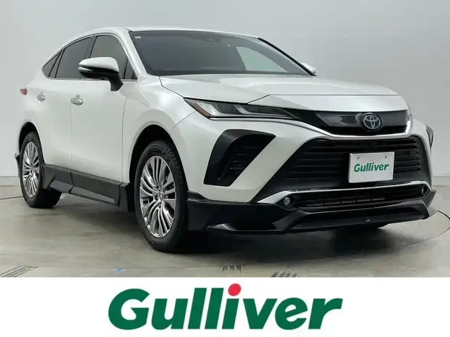 トヨタ ハリアー ハイブリッド Z レザーパッケージ 岡山県 2021(令3)年 4.2万km ホワイトパールクリスタルシャイン 純正12.3インチナビ/Bluetooth/地デジ/カープレイ/パノラミックビューモニター/GRエアロ/JBLプレミアムサウンド/レザーシート/シートヒーター /ベンチレーション /ステアリングヒーター/ヘッドアップディスプレイ/ブラインドスポットモニター/LEDライト/セーフティセンス /レーダークルーズコントロール/デジタルインナーミラー/ビルトインETC2.0/全方位ドライブレコーダー/パワーバックドア/純正19インチアルミホイール/コーナーセンサー/新車保証書/取扱説明書/スペアキー×１