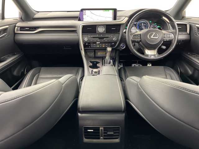 レクサス ＲＸ 450h Fスポーツ 道央・札幌 2019(令1)年 4.5万km グラファイトブラックガラスフレーク ・4WD/・寒冷地仕様/・純正12.3インチナビ&BT&CD&DVD&BD&USB&AUX&AppleCarplay/・パワーバックドア/・レクサスセーフティーセンス/・アダプティブクルーズコントロール/・ブラインドスポットモニター/・ヘッドアップディスプレイ/・横滑り防止装置/・全席パワーシート/・全席シートヒーター/・前席ベンチレーションシート/・レザーシート/・前方ドライブレコーダー/・置くだけ充電/・ビルトインETC/・電動パーキングブレーキ/・パドルシフト/・3眼LEDヘッドライト/・オートライト/・オートマチックハイビーム/・スマートキー/・スペアキー/・保証書