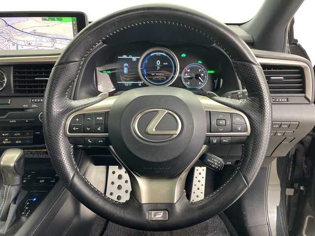 レクサス ＲＸ 450h Fスポーツ 道央・札幌 2019(令1)年 4.5万km グラファイトブラックガラスフレーク ・4WD/・寒冷地仕様/・純正12.3インチナビ&BT&CD&DVD&BD&USB&AUX&AppleCarplay/・パワーバックドア/・レクサスセーフティーセンス/・アダプティブクルーズコントロール/・ブラインドスポットモニター/・ヘッドアップディスプレイ/・横滑り防止装置/・全席パワーシート/・全席シートヒーター/・前席ベンチレーションシート/・レザーシート/・前方ドライブレコーダー/・置くだけ充電/・ビルトインETC/・電動パーキングブレーキ/・パドルシフト/・3眼LEDヘッドライト/・オートライト/・オートマチックハイビーム/・スマートキー/・スペアキー/・保証書