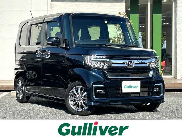 ホンダ Ｎ ＢＯＸ カスタム L 千葉県 2023(令5)年 3.2万km ミッドナイトブルービームM 9型ナビLXU-237NBi　バックカメラ　両側パワースライドドア　シートヒーター　BTA　DVD　HDMI　USB　ETC　フルセグ　ブレーキホールド　LEDライト　オートライト　14インチAW