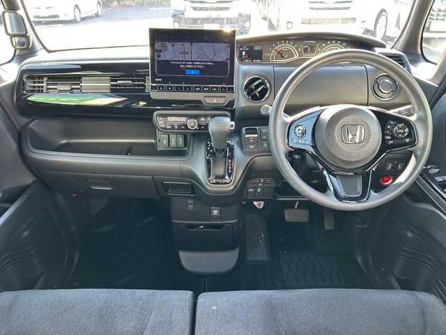 ホンダ Ｎ ＢＯＸ カスタム L 千葉県 2023(令5)年 3.2万km ミッドナイトブルービームM 9型ナビLXU-237NBi　バックカメラ　両側パワースライドドア　シートヒーター　BTA　DVD　HDMI　USB　ETC　フルセグ　ブレーキホールド　LEDライト　オートライト　14インチAW