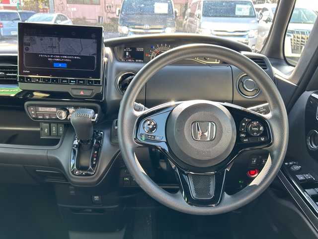 ホンダ Ｎ ＢＯＸ カスタム L 千葉県 2023(令5)年 3.2万km ミッドナイトブルービームM 9型ナビLXU-237NBi　バックカメラ　両側パワースライドドア　シートヒーター　BTA　DVD　HDMI　USB　ETC　フルセグ　ブレーキホールド　LEDライト　オートライト　14インチAW