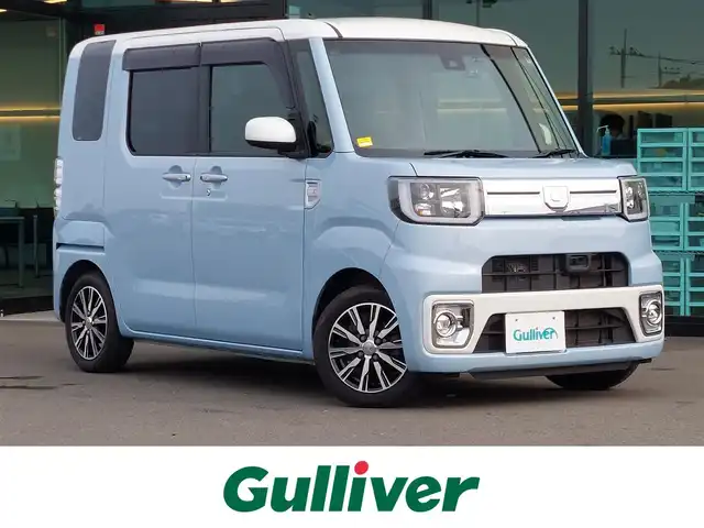ダイハツ ウェイク G ターボ SA Ⅱ 東京都 2016(平28)年 3.4万km パールホワイトⅢ/ミストブルーマイカメタリック 2トーン 純正ナビ/フルセグ/バックカメラ/ETC/ドライブレコーダー/両側パワースライドドア/スマートアシスト2/アイドリングストップ/LEDヘッドライト/スマートキー/純正14インチAW
