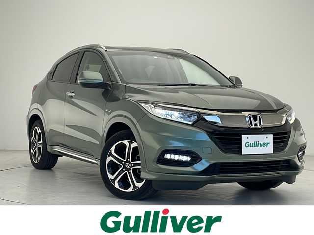 ホンダ ヴェゼル ハイブリッド Z ホンダセンシング 沖縄県 2020(令2)年 4.8万km シルバーミストグリーンM 純正ナビ　【VXM-204VFi】/　(フルセグTV Bluetooth CD/DVD)/バックカメラ　/前後ドライブレコーダー　/ホンダセンシング　/ＬＥＤヘッドライト　/ハーフレザーシート　/シートヒーター　/ハーフレザーシート/レーダークルーズコントロール　/スマートキー
