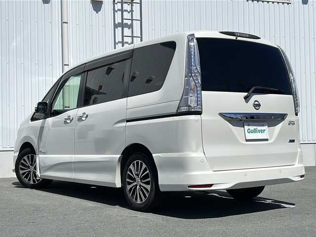 日産 セレナ HWS S HV Vセレ +SeftyⅡ 三重県 2016(平28)年 8.3万km ブリリアントホワイトパール 純正8型ナビ/全周囲カメラ/両側パワースライドドア/前後コーナーセンサー/純正後席モニター/前方ドライブレコーダー/ETC/ステアリングリモコン/純正アルミホイール/レーンキープアシスト/衝突軽減ブレーキ/電動格納ミラー/禁煙車