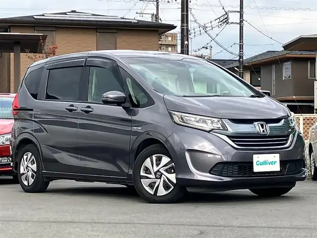 ホンダ フリード＋ ハイブリット G ホンダセンシング 静岡県 2017(平29)年 5.6万km モダンスティールM １オーナー/両側電動スライドドア/純正ナビ/・Bluetooth・DVD/・フルセグTV/・バックカメラ/LEDオートライト/ホンダセンシング/・衝突軽減ブレーキ/・車線維持支援システム/・アダプティブクルーズコントール/前後ドライブレコーダー/フロアマット/ドアバイザー/新車時手帳、取説