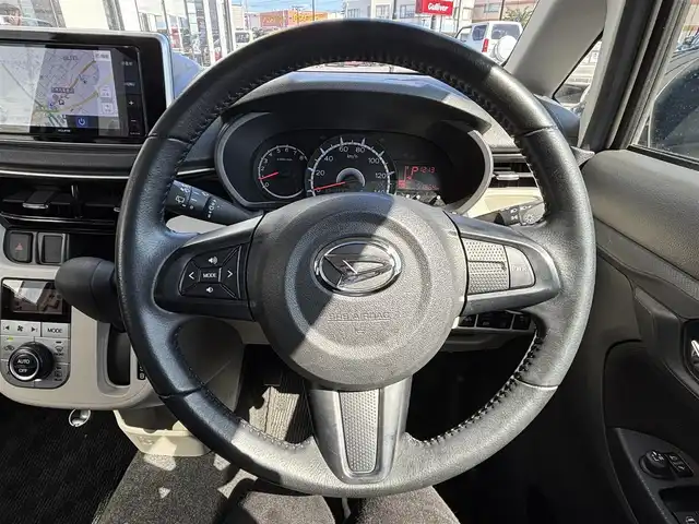 ダイハツ ムーヴ カスタム X LTD SAⅢ 宮城県 2018(平30)年 5.2万km パールホワイトⅢ 登録時走行距離51864km/1オーナー/衝突軽減ブレーキ/オートハイビーム/コーナーセンサー/シートヒーター/社外エクリプスナビ/フルセグTV/CD/DVD/Bluetooth/バックカメラ/ステアリングリモコン/プッシュスタート/スマートキー/横滑り防止ブレーキ/オートライト/フロアマット/電動格納ミラー