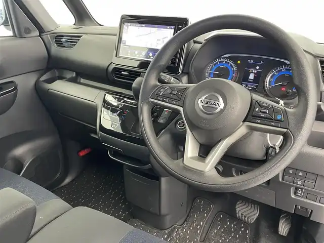 日産 ルークス HWS X プロパイロットED 富山県 2023(令5)年 2.4万km アメジストパープル 純正ナビ【MM222D-L】/(AM/FM/CD/DVD/USB/SD/BT)/フルセグTV/アラウンドビューモニター/両側パワースライドドア/プロパイロット/アダプティブクルーズコントロール/エマージェンシーブレーキ/レーンキープアシスト/オートマチックハイビーム/コーナーセンサー前後/LEDヘッドライト/ドライブレコーダー/ビルトインETC/スマートキー×２/プッシュスタート/アイドリングストップ/純正フロアマット/取扱説明書/保証書