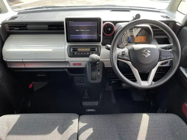 スズキ スペーシア HYBRID X 大阪府 2020(令2)年 10.7万km ピュアホワイトP ワンオーナー /両側パワースライドドア/8型SDナビ【CN-RZ856】 /　フルセグTV CD DVD BT/全方位カメラ/衝突被害軽減ブレーキ/レーンアシスト /LEDオートヘッドライト/バックソナー/ビルトイン ETC/サーキュレーター/スマートキー 2個/シートヒーター/社外アルミホイール/ステアリングリモコン/ヘッドアップディスプレイ/保証書 取説 ナビ取説