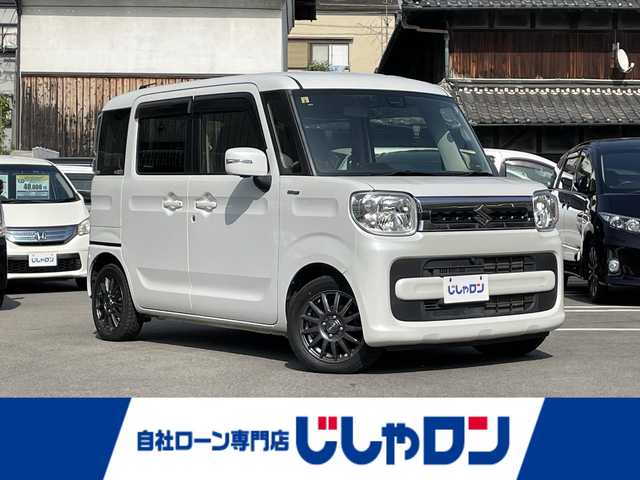 スズキ スペーシア HYBRID X 大阪府 2020(令2)年 10.7万km ピュアホワイトP ワンオーナー /両側パワースライドドア/8型SDナビ【CN-RZ856】 /　フルセグTV CD DVD BT/全方位カメラ/衝突被害軽減ブレーキ/レーンアシスト /LEDオートヘッドライト/バックソナー/ビルトイン ETC/サーキュレーター/スマートキー 2個/シートヒーター/社外アルミホイール/ステアリングリモコン/ヘッドアップディスプレイ/保証書 取説 ナビ取説