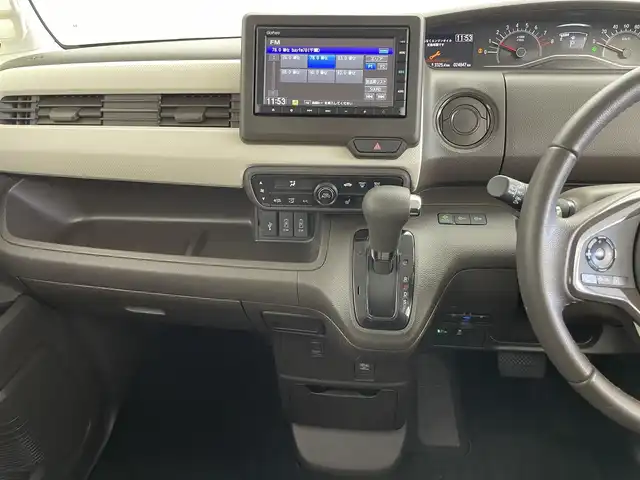 ホンダ Ｎ ＢＯＸ L ターボ 千葉県 2021(令3)年 2.5万km プレミアムサンライトホワイトパール 衝突軽減ブレーキ/両側パワースライドドア/純正ナビ（VXM-215Ci）/CD/Bluetooth/バックカメラ/レーダークルーズコントロール/レーンキープアシスト/シートヒーター/コーナーセンサー/ETC/パドルシフト/LEDオートライト/ステアリングスイッチ/プッシュスタート/スマートキー/電格ミラー/純正フロアマット