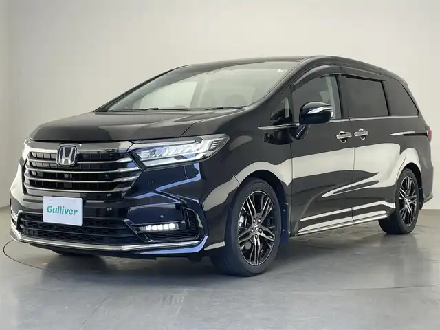 ホンダ オデッセイ ハイブリッド e:HEVアブソルート EX 愛知県 2020(令2)年 5.6万km プレミアムスパークルブラックパール 純正１０型ナビ　フルセグＴＶ　Ｂｌｕｅｔｏｏｔｈ　ＵＳＢ　純正後席モニター　全方位カメラ　両側パワースライドドア　電動パーキング　ＥＴＣ２．０　ホンダセンシング　衝突軽減　追従クルコン　ＢＳＭ　禁煙車