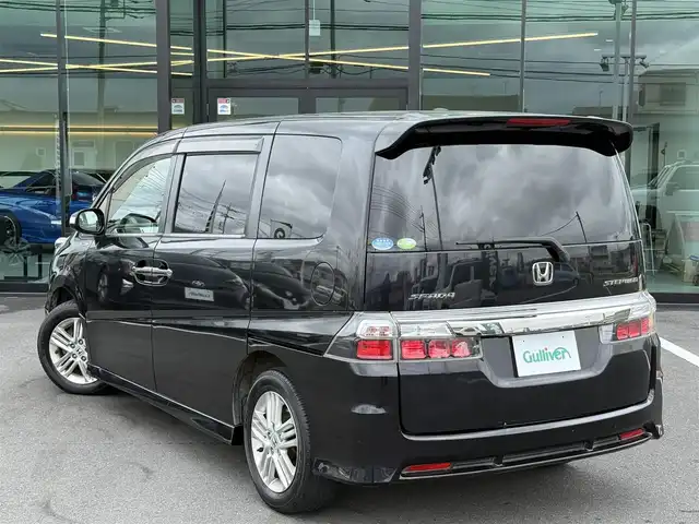 ホンダ ステップワゴン スパーダ S Z HDDナビ 栃木県 2008(平20)年 12.3万km プレミアムブラキッシュパール 抹消済み法人ワンオーナー車/メーカーOPフローリングフロア/メーカーOPトップライトルーフ/7人乗り/キャプテンシート/両側パワースライドドア/純正HDDナビ/バックカメラ/DVD再生機能/ステアリングリモコン/ETC