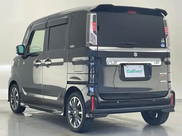 スズキ スペーシア カスタム HYBRID XS ターボ 愛知県 2021(令3)年 7万km ブルーイッシュブラックパール3 社外１０型ナビ　フルセグＴＶ　全方位カメラ　ブルーレイ再生　Ｂｌｕｅｔｏｏｔｈ　ＵＳＢ入力端子　ＥＴＣ　レーダークルコン　両側パワスラ　ハーフレザー　シートヒーター　衝突軽減　フォグ　ツィーター　禁煙/LEDヘッドライト　シートバックテーブル　HUD　社外デジタルインナーミラー