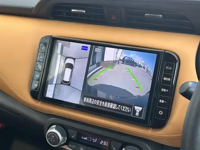 日産 キックス X ツートーンインテリアED 静岡県 2022(令4)年 3.2万km プレミアムホライズンオレンジ/ピュアブラック 2トーン エマージェンシーブレーキ/プロパイロット/純正９型ＳＤナビ/フルセグＴＶ/ＤＶＤ再生/全周囲カメラ/ドラレコ/ＥＴＣ/合皮シート/シートヒーター/ルーフレール/純正フロアマット/ＬＥＤヘッドライト/純正１７ＡＷ