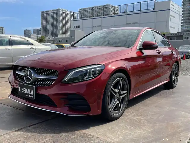 メルセデス・ベンツ Ｃ２２０ｄ ローレウスED スポーツプラスPKG 東京都 2020(令2)年 3.7万km ヒヤシンスレッド 純正ナビ/フルセグTV//SD/USB/BTオーディオ/Apple Car Play/Andoroido Auto/黒レザーシート/シートヒーター/アンビエントライト/ETC2.0/パワートランク/ACC/BSM/レーンキープ/スマートキー