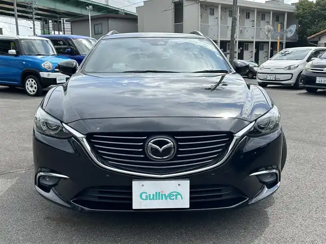 マツダ アテンザ ワゴン 25S Lパッケージ 愛知県 2016(平28)年 9.1万km ジェットブラックマイカ メーカーナビ/ＤＴＶ/ＢＴ/Ｂカメラ/レザーシート/衝突軽減ブレーキ/革ハンドル/社外マフラー/電動格納ミラー/アイドリングストップ/クリアランスソナー/ＣＤ／ＤＶＤ/ＢＯＳＥスピーカー