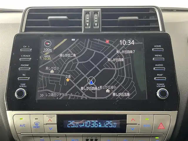 トヨタ ランドクルーザー プラド TX Lパッケージ ブラックED 道央・札幌 2020(令2)年 1.8万km ホワイトパールクリスタルシャイン ・４WD/・ワンオーナー/・MOPナビ/　Miracast/BT/USB/・ステアリングスイッチ/・マルチテレインモニター/・ビルトインETC2.0/・ドライブレコーダー前後（ZDR016）/・トヨタセーフティセンス/　PCS/LDA/RSA/　ソナー/先行車発進告知/・アダプティブクルーズコントロール/・横滑り防止装置/・ABS/・オートマチックハイビーム/・オートライト/・LEDヘッドライト/・LEDフォグランプ/・ミラーウィンカー/・オートリトラクタブルドアミラー/・ヘッドランプウォッシャー/・自動防眩式ルームミラー/・社外フロアマット/・純正１８インチAW/・プッシュスタート/・スマートキー/・スペアキー/・取/保