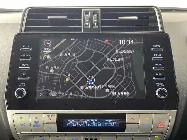 トヨタ ランドクルーザー プラド TX Lパッケージ ブラックED 道央・札幌 2020(令2)年 1.8万km ホワイトパールクリスタルシャイン ・４WD/・ワンオーナー/・MOPナビ/　Miracast/BT/USB/・ステアリングスイッチ/・マルチテレインモニター/・ビルトインETC2.0/・ドライブレコーダー前後（ZDR016）/・トヨタセーフティセンス/　PCS/LDA/RSA/　ソナー/先行車発進告知/・アダプティブクルーズコントロール/・横滑り防止装置/・ABS/・オートマチックハイビーム/・オートライト/・LEDヘッドライト/・LEDフォグランプ/・ミラーウィンカー/・オートリトラクタブルドアミラー/・ヘッドランプウォッシャー/・自動防眩式ルームミラー/・社外フロアマット/・純正１８インチAW/・プッシュスタート/・スマートキー/・スペアキー/・取/保