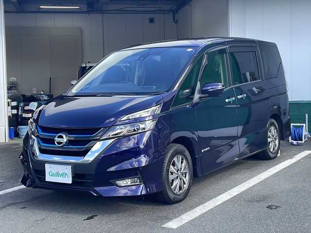 日産 セレナ e－パワー ハイウェイスター V 京都府 2019(平31)年 7.9万km アズライトブルー 純正９インチナビ　Ｂｌｕｅｔｏｏｔｈオーディオ　ＤＶＤ再生　ＵＳＢ接続　フルセグ　アラウンドビューモニター　後席フリップダウンモニター　プロパイロット　スマートルームミラー　ビルトインＥＴＣ　ドラレコ