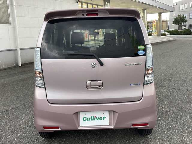 スズキ ワゴンＲ FZ 福井県 2014(平26)年 5.2万km イノセントピンクパールメタリック 登録時走行距離51973ｋｍ/４WD/レーダーブレーキサポート/社外メモリナビゲーション/（CD/DVD/BT）/ワンセグテレビ/シートヒーター/ドライブレコーダー/ライトレベライザー/ドアバイザー/プッシュスタート/スマートキー/保証書/取扱説明書