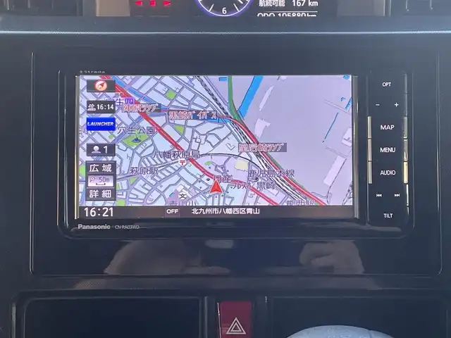 トヨタ ルーミー G 福岡県 2018(平30)年 10.6万km レーザーブルークリスタルシャイン (株)IDOMが運営する【じしゃロン八幡西店】の自社ローン専用車両になります。こちらは現金またはオートローンご利用時の価格です。自社ローンご希望の方は別途その旨お申付け下さい/社外ナビ　CN-RA03WD/TV/CD/DVD/BT/両側パワースライドドア/クルーズコントロール/ドライブレコーダー/アイドリングストップ/プッシュスタート