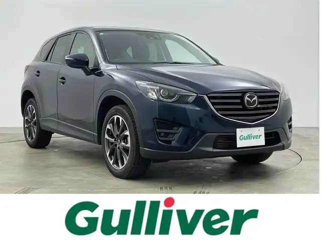 マツダ ＣＸ－５ XD Lパッケージ 岡山県 2015(平27)年 6.7万km ディープクリスタルブルーマイカ 純正ナビ/(Bluetooth/CD/DVD/フルセグTV/AUX)/本革シート/シートヒーター(運転席・助手席)/シートメモリ/レーダークルーズコントロール/オートハイビーム/LEDヘッドライト/バックカメラ/スマートキー(2本)/コーナーセンサー(後)/ビルトインETC/社外ドライブレコーダー(前後)/純正フロアマット/純正19インチアルミホイール