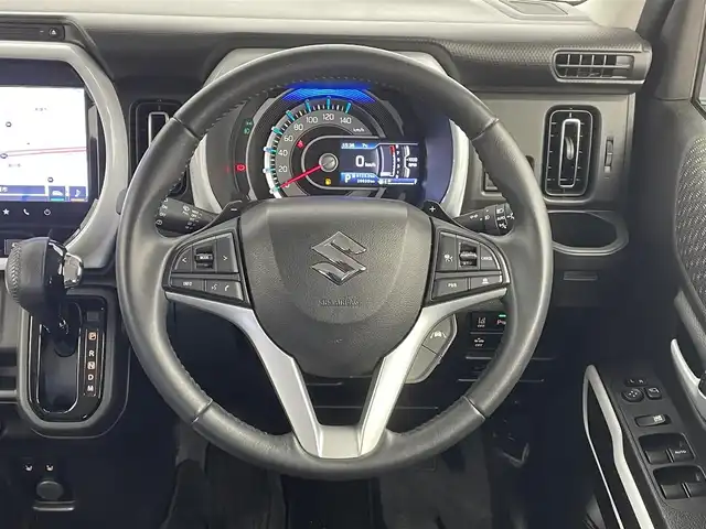 スズキ ハスラー HYBRID X ターボ 千葉県 2021(令3)年 2万km 青 純正10インチナビ（NSZT-Y68T)/ CD DVD SD Bluetooth / フルセグTV/アランドビューモニター　全方位カメラ/バックモニター /両側パワースライドドア/コーナーセンサー/オートハイビーム /オートライト/シートヒーター/横滑り防止機能/アイドリングストップ/シートヒーター/衝突被害軽減ブレーキ/レーンキーププシスト/フルフラットシート/ETC