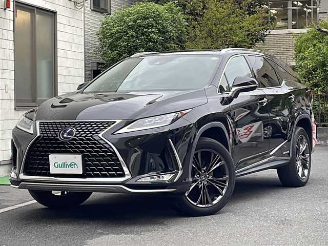 レクサス ＲＸ 450hL 埼玉県 2020(令2)年 3.5万km グラファイトブラックガラスフレーク 登録時34393km/ワンオーナー/サンルーフ/4WD/純正メモリナビ/・フルセグ/・BT/・CD/・SD/・Miracast/アラウンドビュー/衝突被害軽減システム/レーンキープアシスト/クルーズコントロール/パドルシフト/BSM/EVモード/ECOモード/Sportモード/レザーシート/パワーシート（D＋N席）/エアシート（D＋N席）/シートヒーター（D＋N席）/シートメモリー/ビルトインETC2.0/前後ドライブレコーダー/本木目＋本革ステアリング/ステアリングリモコン/ステアリングヒーター/オートライト/オートマチックハイビーム/パワーバックドア/ブレーキホールド/電動格納ミラー/ウィンカーミラー/純正フロアマット/プッシュスタート/コーナーセンサー/横滑り防止装置/ルーフレール/純正20インチアルミホイール/純正LEDヘッドライト/フォグランプ/スマートキー×2/カードキー/保証書/取説/ナビ取説