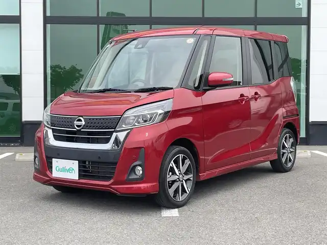 日産 デイズ ルークス HWS X Vセレクション 和歌山県 2020(令2)年 2.3万km スパークリングレッドM 社外ナビ（NX618W）/フルセグTV/（BT/CD/DVD/AM/FM）/全方位カメラ/エマージェンシーブレーキ/レーンキープアシスト/横滑り防止/前後コーナーセンサー/オートライト/両側パワースライド/後席サーキュレーター/LEDヘッドライト/フロントフォグランプ/ハーフレザーシート/アイドリングストップ/プッシュスタート/純正フロアマット/純正15インチアルミ