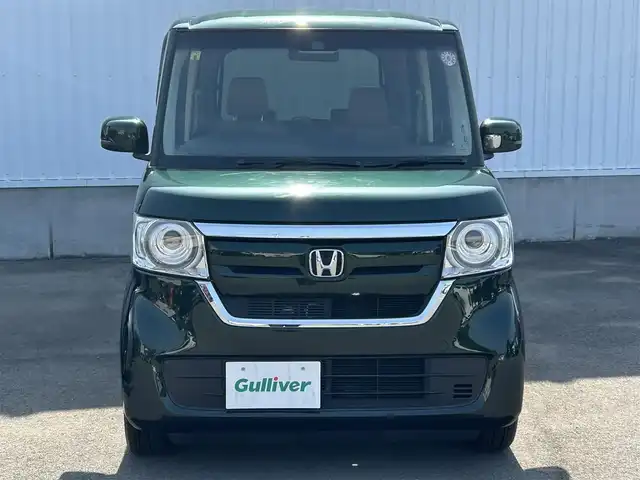 ホンダ Ｎ ＢＯＸ G L ホンダセンシング 愛媛県 2020(令2)年 0.6万km ブリティッシュグリーンP 被害衝突軽減システム/Bカメラ /禁煙車 /純正ナビ /ETC /パワステ /Bluetooth /片側パワースライドドア /純正アルミホイル /コーナーセンサー /ベンチシート /USB /純正フロアマット /ABS /横滑り防止 /レーンキープアシスト