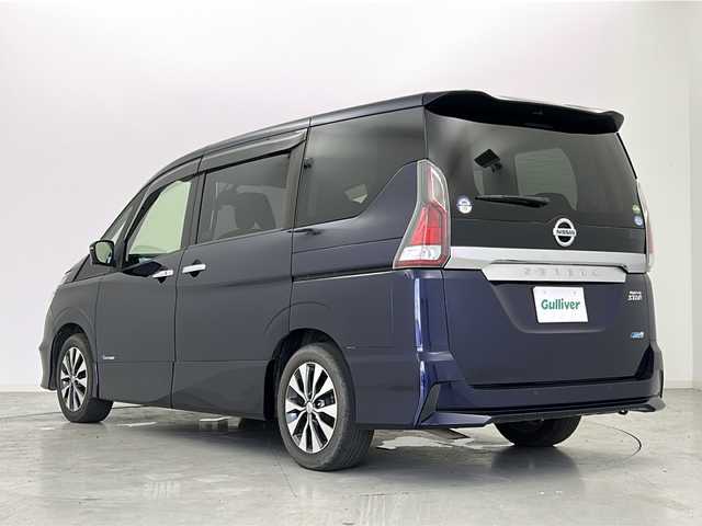 日産 セレナ ハイウェイスター Vセレクション 宮城県 2017(平29)年 3.5万km アズライトブルー プロパイロット/側方運転支援/エマージェンシーブレーキ/インテリジェントパーキングアシスト/アラウンドビューモニター/インテリジェントデジタルミラー/社外フリップダウンモニター/両側パワースライドドア/純正9インチＳＤナビ/・BT.CD.DVD.SD.AUX.USB/フルセグＴＶ/ETC/ドライブレコーダー（FR）/プッシュスタート/スマートキー/電動パーキングブレーキ/革巻きステアリング/ステアリングスイッチ/LEDヘッドライト/フォグライト/純正フロアマット/純正16inAW/ロールサンシェード/シートバックテーブル/横滑り防止