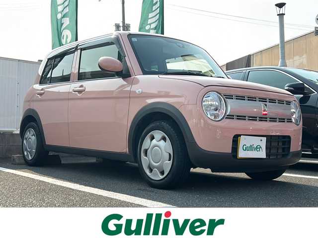 スズキ ラパン L 岡山県 2017(平29)年 1.8万km コフレピンクパールメタリック 登録時走行距離17978km/純正SDナビ/(AM/FM/TV/DISC/AUX/IPOD)/衝突被害軽減システム/アイドリングストップ/Nシートヒーター/バックカメラ/前ドライブレコーダー/ビルトインETC/スマートキー/スペアキー×1/プッシュスタート/パワーウィンドウ/パワーステアリング/ハロゲンライト