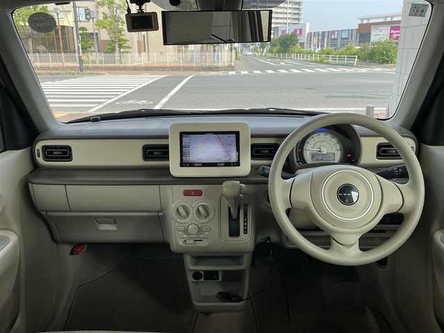 スズキ ラパン L 岡山県 2017(平29)年 1.8万km コフレピンクパールメタリック 登録時走行距離17978km/純正SDナビ/(AM/FM/TV/DISC/AUX/IPOD)/衝突被害軽減システム/アイドリングストップ/Nシートヒーター/バックカメラ/前ドライブレコーダー/ビルトインETC/スマートキー/スペアキー×1/プッシュスタート/パワーウィンドウ/パワーステアリング/ハロゲンライト