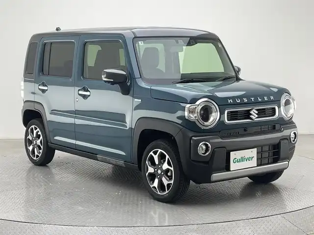スズキ ハスラー HYBRID X 兵庫県 2025(令7)年 0.1千km デニムブルー ガンメタリック 2トーン 届出済未使用車/純正メモリナビ/（フルセグ/CD/DVD/USB/Bluetooth）/純正ディスプレイオーディオ/アラウンドビューモニター/LEDヘッドライト/LEDフォグ/オートハイビーム/ヘッドライトレベライザー/純正15インチアルミホイール/アイドリングストップ/クリアナンスソナー/LKA/PCS/ACC/シートヒーター