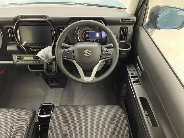 スズキ ハスラー HYBRID X 兵庫県 2025(令7)年 0.1千km デニムブルー ガンメタリック 2トーン 届出済未使用車/純正メモリナビ/（フルセグ/CD/DVD/USB/Bluetooth）/純正ディスプレイオーディオ/アラウンドビューモニター/LEDヘッドライト/LEDフォグ/オートハイビーム/ヘッドライトレベライザー/純正15インチアルミホイール/アイドリングストップ/クリアナンスソナー/LKA/PCS/ACC/シートヒーター