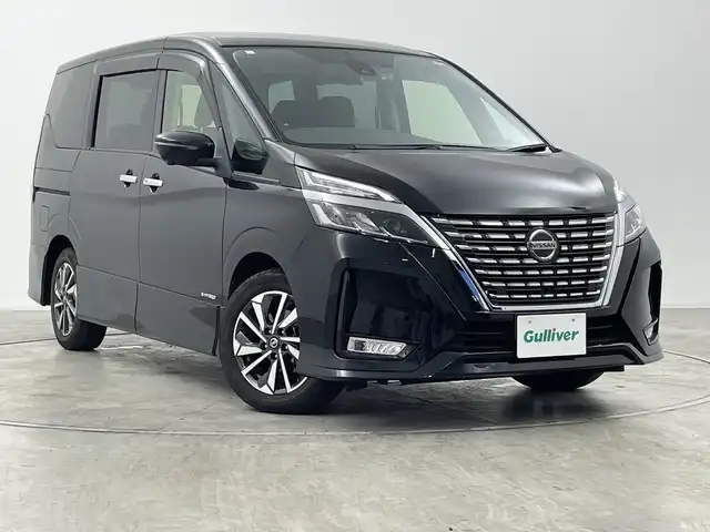 日産 セレナ ハイウェイスター V 群馬県 2021(令3)年 1.2万km ダイヤモンドブラック 純正ナビ　純正１１型後席モニター　全周囲カメラ　プロパイロット　衝突被害軽減ブレーキ　レーンアシスト　両側電動スライドドア　ＬＥＤ　ＢＳＭ　ＥＴＣ　前後ドラレコ　デジタルインナーミラー　スマートキー