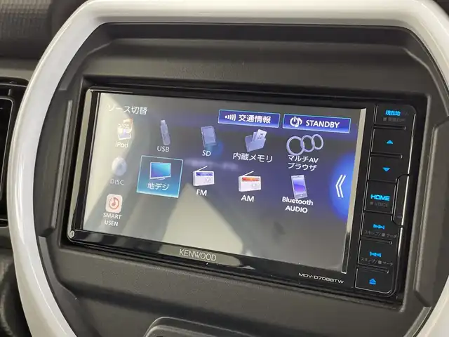 スズキ ハスラー HYBRID G 新潟県 2021(令3)年 5.9万km ピュアホワイトP KENWOODメモリナビ【MDV-D708BTW】/　フルセグTV/Bluetooth/CD/DVD/USB/衝突被害軽減ブレーキ/レーンキープアシスト/コーナーセンサー/前席シートヒーター/バックモニター/ビルトインETC/オートマチックハイビーム/オートライト/アイドリングストップ/横滑り防止装置/ステアリングスイッチ