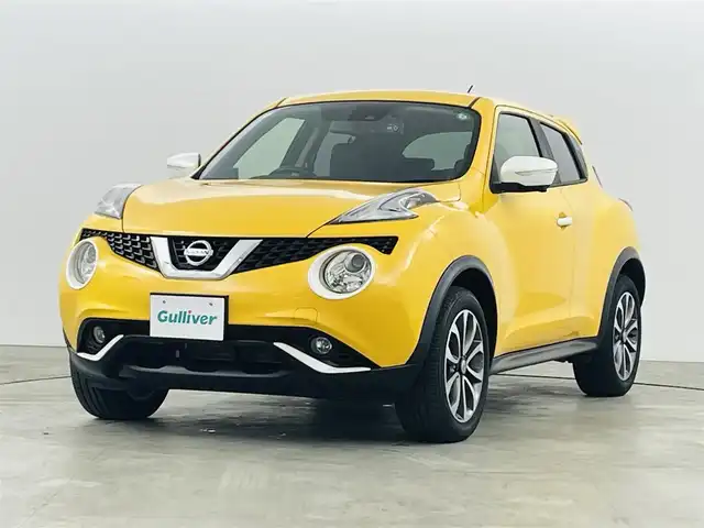 日産 ジューク 16GT FOUR パーソナライズ 道央・札幌 2018(平30)年 4万km サンライトイエロー ブレーキアシスト/・衝突安全ボディ　/純正ナビゲーション/・Ｂｌｕｅｔｏｏｔｈ/AM・FM/SD/TV/デジタルインナーミラーのバックカメラ/・３６０度カメラ　/・レーダー探知機　/・ＥＴＣ　/前後ドライブレコーダー　/電動格納ミラー/革巻きステアリング/・ステアリングスイッチ/フロアマット/シートヒーター