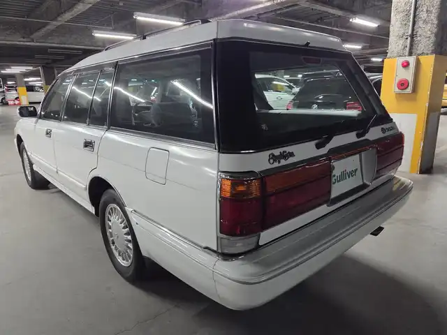 トヨタ クラウン ワゴン ロイヤルエクストラ ツーリング 愛知県 1997(平9)年 8.2万km スーパーホワイトⅡ ブラックルーフレール/FM/AMラジオ/オートライト/オートエアコン/革巻きステアリング/ファブリックシート/純正15インチアルミホイール/禁煙車