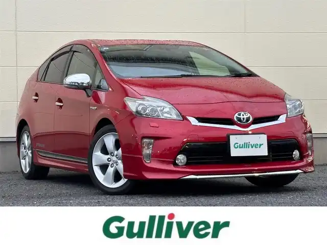 トヨタ プリウス G ツーリングセレクション 茨城県 2013(平25)年 3万km レッドマイカメタリック 純正ナビ/　(AM/FM/BT/CD/DVD)/フルセグTV/バックカメラ/モデリスタエアロ/F/S/R　ガーニッシュ/GANADORマフラー/JBL/デジタルインナーミラー/前後ドライブレコーダー/TVキャンセラー/ヘッドライトウォッシャー/クルーズコントロール/パワーシート/ハーフレザーシート/純正フロアマット/純正アルミホイール