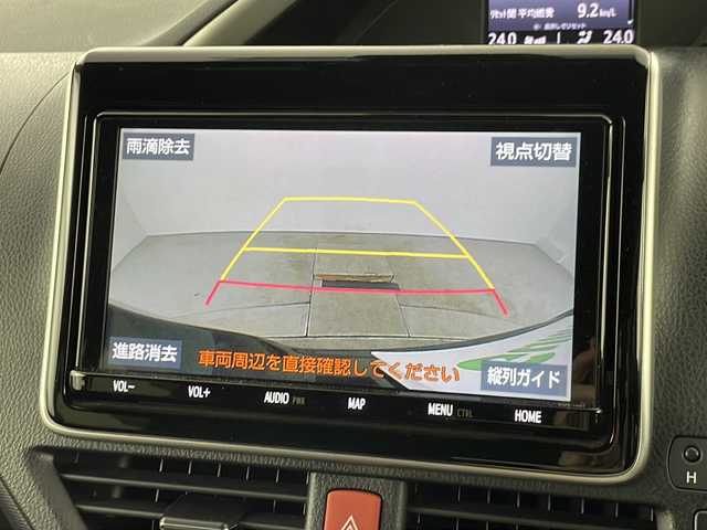 トヨタ ヴォクシー ZS 煌Ⅱ 愛知県 2019(令1)年 3.3万km ブラック 禁煙車/純正9インチナビ/（CD/DVD/AM/FM/フルセグTV/Bluetooth）/バックカメラ/フリップダウンモニター/トヨタセーフティセンス/・プリクラッシュセーフティ/・レーンキープアシスト/・クルーズコントロール/・オートマチックハイビーム/ETC/ドライブレコーダー/両側パワースライドドア/スマートキー/スペアキー有/アイドリングストップ/純正フロアマット/純正アルミホイール