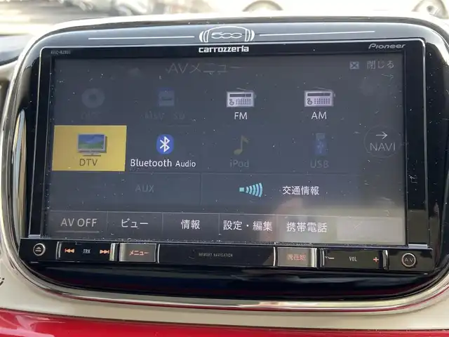 フィアット ５００ クロマータ 栃木県 2018(平30)年 3.4万km パソドプレレッド 社外ナビ（カロッツェリアナビ ）/バックカメラ/Bluetooth/社外フルセグ /アイドリングストップ/ETC/社外ドラレコ