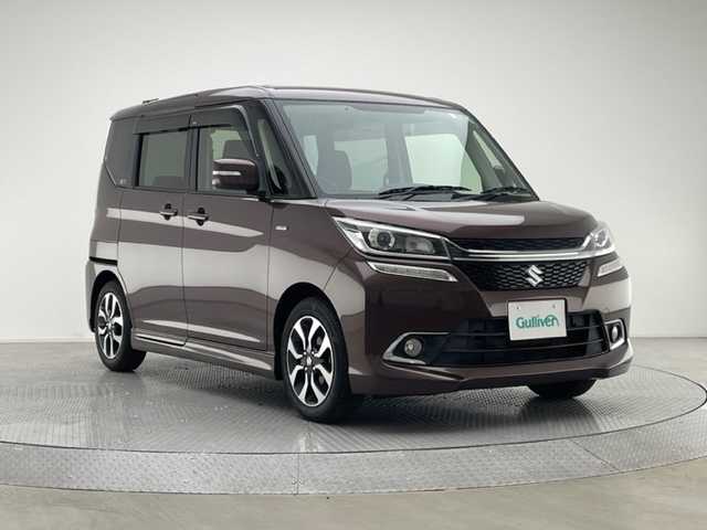 スズキ ソリオ バンディット HV MV 兵庫県 2018(平30)年 8万km クラッシーブラウンM 登録時走行距離79097km/純正KENWOODナビ/・CD/DVD/BT/フルセグテレビ /衝突軽減ブレーキ/クルーズコントロール/車線逸脱警報/片側パワースライドドア/プッシュスタート /スマートキー /革巻きステアリング/ステアリングリモコン/ビルトインETC/アイドリングストップ/横滑り防止/LEDヘッド/AUTOライト/フォグランプ/純正フロアマット/純正ドアバイザー/シートバックテーブル/2列目ロールアップサンシェード /ISOFIX/電動格納ミラー