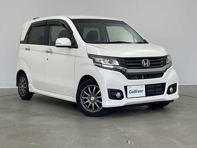 ホンダ Ｎ ＷＧＮ カスタム G Aパッケージ 新潟県 2015(平27)年 6.1万km プレミアムホワイトパール 純正ナビ/地デジTV/Bluetooth/CD/DVD/バックカメラ/前後社外ドライブレコーダー/社外ＥＴＣ/クルーズコントロール/純正フロアマット/純正アルミホイール/ハーフレザーシート/スペアキー/ディスチャージヘッドライト/保証書
