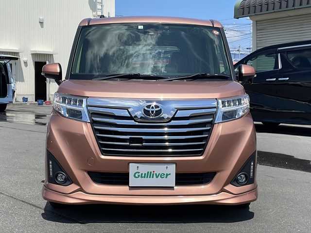トヨタ ルーミー カスタムG S 道北・旭川 2017(平29)年 6.8万km ブリリアントカッパークリスタルマイカ 純正ナビ(CD/DVD/BT/SD/フルセグ)/バックカメラ/両側パワースライドドア/アイドリングストップ/横滑り防止/衝突軽減ブレーキ/前席シートヒーター/オートライト/革巻きステアリング/ステアリングリモコン/ETC/前後ドライブレコーダー/ウィンカーミラー/社外AW付き冬タイヤ積込